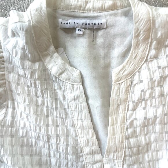 English Factory Gingham Tiered Midi Dress XS - Picture 4 of 11